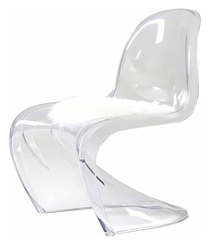 ApuaVireo&Co Transparenter Esszimmerstuhl, PP-armloser S-förmiger Freischwingerstuhl, mehrfarbig, 49 x 50 x 85 cm(Clear) von ApuaVireo&Co