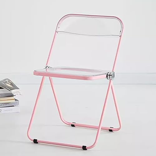 ApuaVireo&Co Transparenter Esszimmerstuhl, transparenter Klappstuhl aus Acryl mit Chromrahmen, mehrfarbig, 136 kg Tragkraft(H) von ApuaVireo&Co