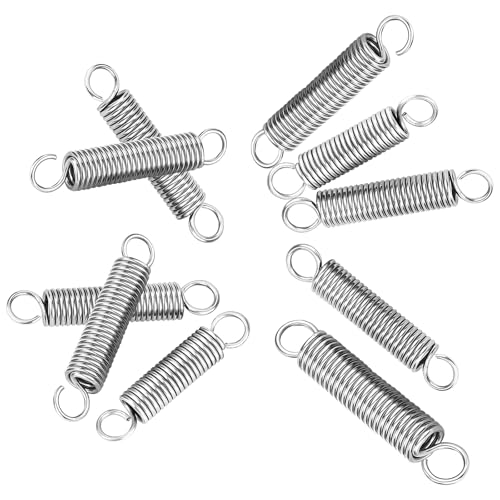 ApuaVireo&Co Zugfeder Edelstahl Doppelhaken-Zugfedern for Teile, Drahtdurchmesser 0,6 mm, Außendurchmesser 8 mm, 10 Stück(Length:45mm) von ApuaVireo&Co