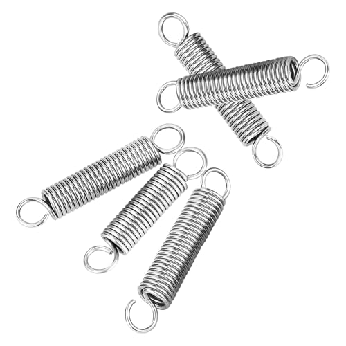 ApuaVireo&Co Zugfeder Edelstahl Doppelhaken-Zugfedern for mechanische Teile, Drahtdurchmesser 0,7 mm, Außendurchmesser 6 mm, 5 Stück(Length:25mm) von ApuaVireo&Co