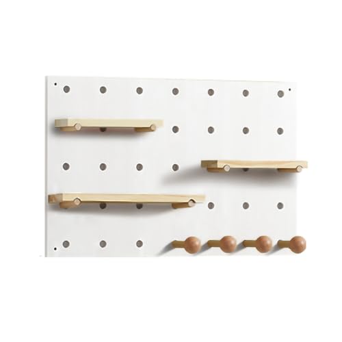 ApuaVireo&Co steckbrett display stand, Wand-Organizer-Pegboard, Holz-Pegboard-Organizer-Kit, Peg Board-Kombinations-Kit, Pegboard-Wandhalterung, Display-Pegboard(Cream,22X14.8in) von ApuaVireo&Co