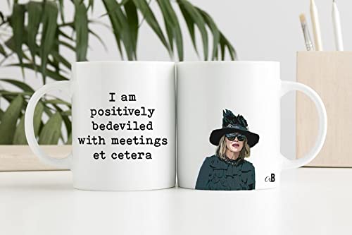 Apular I'M Positively Bedeviled With Meetings Et Cetera Tasse Arbeitstasse, Wichteln, Weiß, 325 ml von Apular