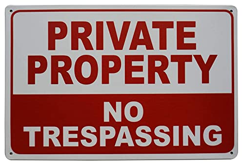 Apular Metall-Blechschild, 20,3 x 30,5 cm, Schild mit Aufschrift "Private Property No Trespassing", Wanddekoration, Geburtstagsgeschenk, Garten, Hofschilder, Vintage-Druck Apular Metall-Blechschild, 20,3 x 30,5 cm, Schild mit Aufschrift "Private Property No Trespassing", Wanddekoration, Geburtstagsgeschenk, Garten, Hofschilder, Vintage-Druck von Apular
