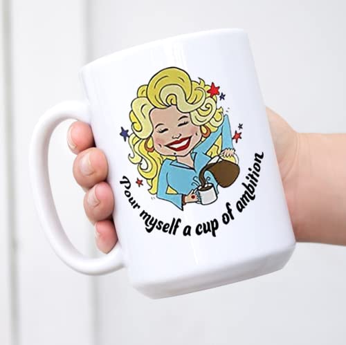 Apular Parton Myself Of A Pour Ambition Dolly Cup Best 325 ml Keramiktasse (1 Stück), Weiß #1, 325 ml Tasse von Apular