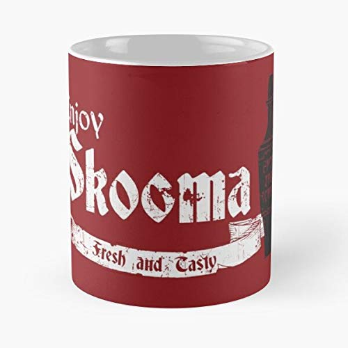 Apular Scrolls Oblivion Skyrim Gaming Elder The Enjoy Skooma Tes Best Tasse hält Hand, 325 ml, aus weißer Marmor-Keramik von Apular