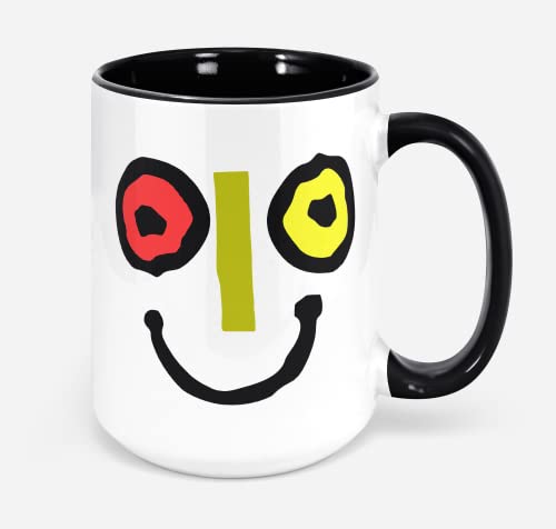 Bahamas Lustiger Nerd Punch Face Goombay Geek I Datmon Tasse hält handgefertigt aus weißer Marmor-Keramik bedruckt trendiges Design (Akzent schwarz) von Apular