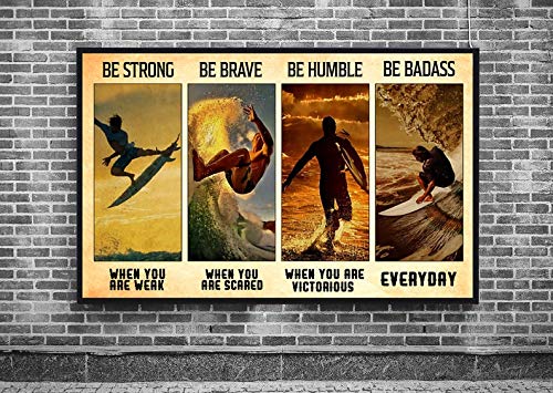 Metall-Blechschild im Vintage-Stil, 20,3 x 30,5 cm, Geschenke für Be Strong Brave Humble Badass, Poster, Surf-Poster, Garten, Hof, Schilder, Weihnachten, Wandkunst für Bauernhof, Kaffee, Garage, Bar Metall-Blechschild im Vintage-Stil, 20,3 x 30,5 cm, Geschenke für Be Strong Brave Humble Badass, Poster, Surf-Poster, Garten, Hof, Schilder, Weihnachten, Wandkunst für Bauernhof, Kaffee, Garage, Bar von Apular