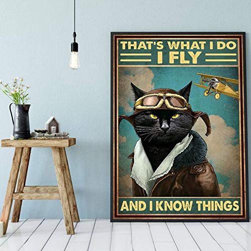 Metall-Blechschild im Vintage-Stil, 20,3 x 30,5 cm, Geschenke für That's What I Do I Fly and I Know Things, Gartenschilder, Heimdekoration, Wandkunst für Bauernhof, Kaffee, Garage, Bar, Schlafzimmer Metall-Blechschild im Vintage-Stil, 20,3 x 30,5 cm, Geschenke für That's What I Do I Fly and I Know Things, Gartenschilder, Heimdekoration, Wandkunst für Bauernhof, Kaffee, Garage, Bar, Schlafzimmer von Apular