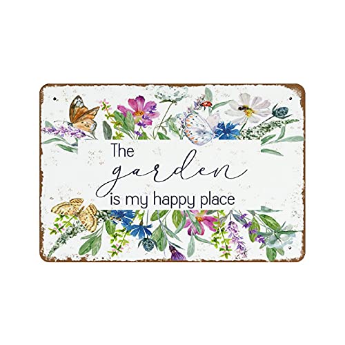 The Garden is My Happy Place Home Gardening Schild Aquarell Blumen She Shed Schild Gewächshaus Kunst Dekor Neuheit Retro Metall-Blechschild Plakette Bar Pub Club Cafe Home Decor Teller Wandkunst 20,3 The Garden is My Happy Place Home Gardening Schild Aquarell Blumen She Shed Schild Gewächshaus Kunst Dekor Neuheit Retro Metall-Blechschild Plakette Bar Pub Club Cafe Home Decor Teller Wandkunst 20,3 von Apular