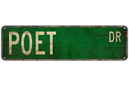 Vintage Decor Wandschilder Dichter Geschenk Dichter Schild Schriftsteller Poesie Schriftsteller Literatur Blech Metall Straßenschild Lane Avenue Street Way Grün 40,6 x 10,2 cm Vintage Decor Wandschilder Dichter Geschenk Dichter Schild Schriftsteller Poesie Schriftsteller Literatur Blech Metall Straßenschild Lane Avenue Street Way Grün 40,6 x 10,2 cm von Apular