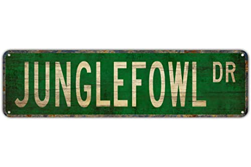 Vintage Decor Wandschilder Junglefowl Junglefowl Geschenk Junglefowl Schild Junglefowl Blech Metall Straßenschild Lane Avenue Street Way Grün 40,6 x 10,2 cm Vintage Decor Wandschilder Junglefowl Junglefowl Geschenk Junglefowl Schild Junglefowl Blech Metall Straßenschild Lane Avenue Street Way Grün 40,6 x 10,2 cm von Apular