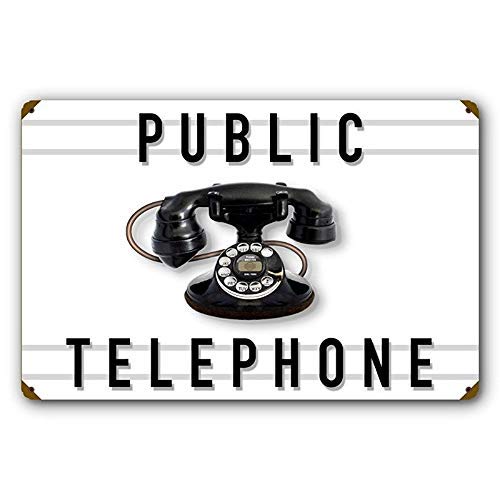 Vintage-Stil, öffentliches Telefon, altwestliches elektrisches Telefon, Wandkunst, Dekoration, Metallschild, Blechschild für Outdoor, Garage, Straßengeschäft, Küche, Bar, Restaurant, 20,3 x 30,5 cm Vintage-Stil, öffentliches Telefon, altwestliches elektrisches Telefon, Wandkunst, Dekoration, Metallschild, Blechschild für Outdoor, Garage, Straßengeschäft, Küche, Bar, Restaurant, 20,3 x 30,5 cm von Apular