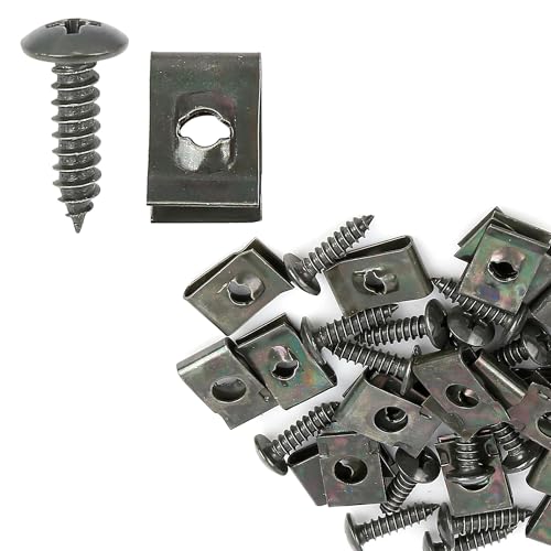 AputoXz 20 Sets U Clip Schrauben Kit - 4,2 x 16 mm Befestigungsclips für Stoßstange, Armaturenbrett, Türverkleidung, Innenraum, Armeegrün AputoXz 20 Sets U Clip Schrauben Kit - 4,2 x 16 mm Befestigungsclips für Stoßstange, Armaturenbrett, Türverkleidung, Innenraum, Armeegrün von Aputoxz