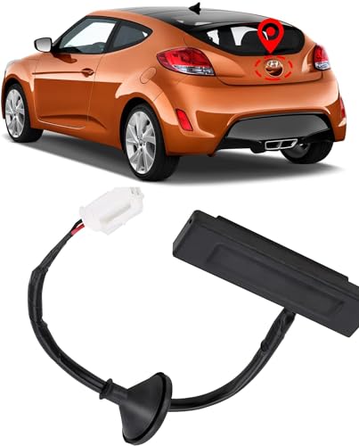Aputoxz 1 x 81260-2V000 Lukenentriegelungsknopf Kofferraumverriegelungsknopf außen HDL-Schloss Montage Heckklappenriegel ohne Kamera Ersatz # 812602V000 Schwarz für Hyundai Veloster 2012-2017 von Aputoxz