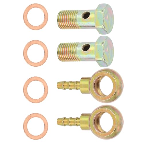 Aputoxz 2 Sets 12 mm Auto-Banjo-Schlauchstutzen, Unterlegscheibe für Motorrad, Auto, bronzefarbenes Metall Aputoxz 2 Sets 12 mm Auto-Banjo-Schlauchstutzen, Unterlegscheibe für Motorrad, Auto, bronzefarbenes Metall von Aputoxz