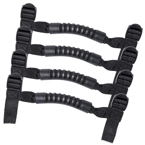 Aputoxz 4 x Überrollbügel-Haltegriffe für Wrangler YJ TJ JK JKU JL JLU Sports Sahara Freedom Rubicon X & Unlimited 1955–2024 (schwarz) von Aputoxz