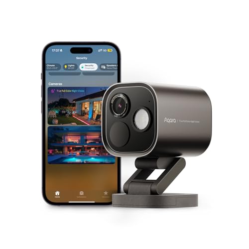 Aqara 4MP Kamera-Hub G5 Pro WLAN, Echtfarbe Nachtsicht Überwachungskamera Aussen, 2,4/5GHz, HomeKit Secure Video, Thread-Grenzrouter, Lokale Erkennung, Thread/Zigbee, Unterstützt Alexa Google (Grau) Aqara 4MP Kamera-Hub G5 Pro WLAN, Echtfarbe Nachtsicht Überwachungskamera Aussen, 2,4/5GHz, HomeKit Secure Video, Thread-Grenzrouter, Lokale Erkennung, Thread/Zigbee, Unterstützt Alexa Google (Grau) von Aqara