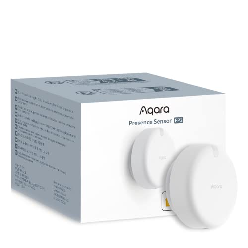 Aqara Anwesenheitssensor FP2, Kabelgebundener mmWave Radar Zonenpositionierung, Mehrpersonen- und Sturzerkennung, Funktioniert mit HomeKit, Alexa, Google Home, SmartThings und Home Assistant, PS-S02E von Aqara