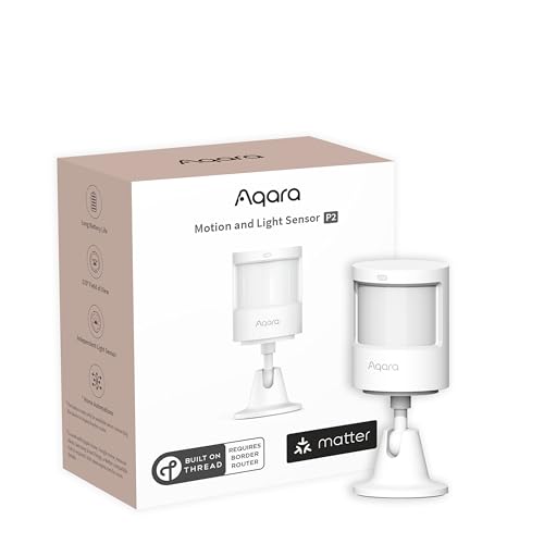 Aqara Bewegungs- und Lichtsensor P2, Matter Over Thread, Benötigt Thread Border Router, Bewegungsmelder mit Lichtsensor für Automatisierungen, Unterstützt Apple Home, Google Home, Alexa, SmartThings von Aqara