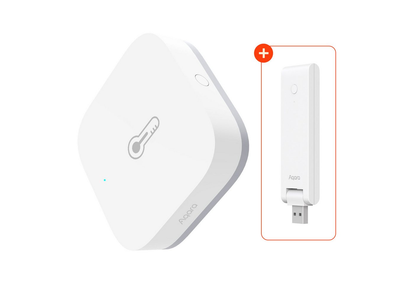 Aqara Feuchtigkeitssensor - und Temperatursensor T1, Zigbee 3.0 Smart Hygrometer-Thermometer, (Überwacht in Echtzeit, Echtzeit-Alarm und Mitteilung), Kompatibel mit HomeKit, Alexa, Google Home, Erfordert Zigbee 3.0 Hub von Aqara