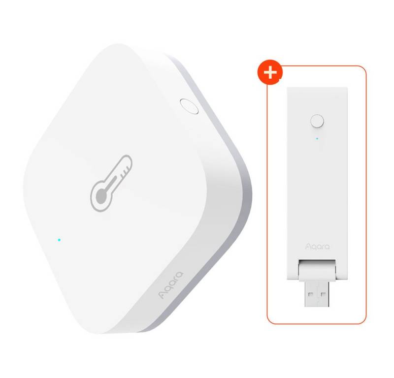 Aqara Feuchtigkeitssensor und Temperatursensor T1 für Samrt Home mit Zigbee 3.0, (Echtzeit-Alarm und Mitteilung), Kompatibel mit HomeKit, Alexa, Google Home, Erfordert Zigbee 3.0 Hub von Aqara