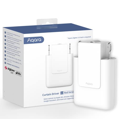 Aqara Smarter Gardinenmotor E1(Stangen-Version), Erfordert Zigbee 3.0 Hub, Elektrischer Smart-Vorhangmotor für Fernsteuerung, Unterstützt HomeKit, Alexa, Google Assistant, SmartThings, IFTTT von Aqara