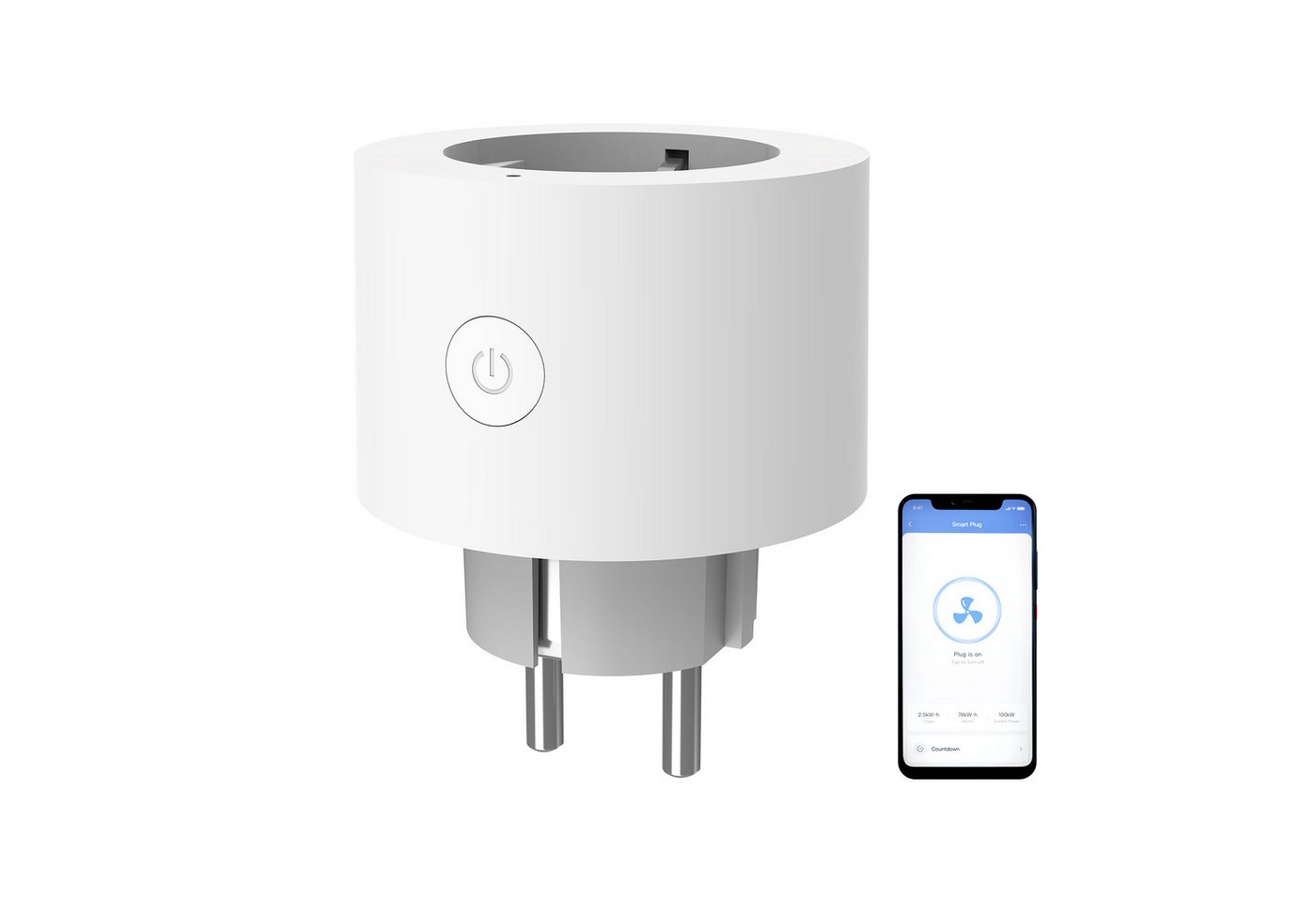 Aqara Steckdose, Smart Plug (EU), Smarte Steckdose mit Strommessung, Timer-Modus und Sprachsteuerung, Kompatibel mit HomeKit, Alexa, Google Assistant, Erfordert Aqara Hub von Aqara