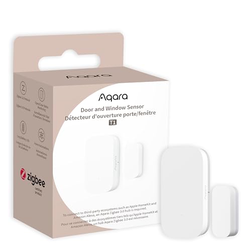 Aqara Tür- und Fenstersensor T1, Smart-Home-Sicherheitsgerät mit Echtzeit-Alarmen, Zigbee 3.0-kompatibel, kompatibel mit HomeKit, Alexa und Google Assistant von Aqara