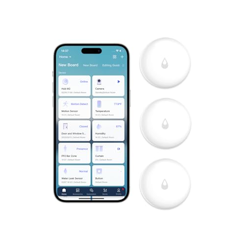 Aqara Wassersensor 3er Pack, Erfordert Aqara Hub, Drahtloser Flutdetektor für Alarmanlage und Smart Home, Wassersensor-Alarm für Küche, Badezimmer, Keller von Aqara