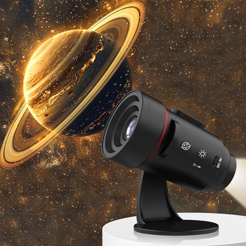 Sternenhimmel Planetarium Kinder Nachtlicht, HD 2-in-1 Mond- und Nebel-Effekten Sternenprojektor LED Wandleuchte mit 360° Drehung, USB Tragbarer für Babyzimmer oder Auto Deko von Aqash