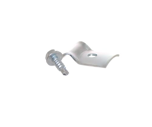 Aqbau® 15x Befestigungsset für Doppelstabmattenzaun inkl. Selbstschneidender Schrauben, Befestigungsklemme Stabmattenzaun, Spanndrahthalter von Spanndraht oder Zaunmatten (Silber (verzinkt)) von Aqbau