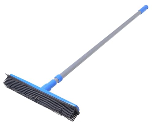 Aqbau® Gummibesen Mit Teleskopstiel Abzieher Antistatisch Blau Grau von Aqbau