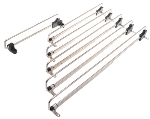 Aqbau® Kleiderstange Ausziehbare 50 cm kleiderstange schrank ausziehbar, Ausziehbarer Kleiderbügel, kleiderstangen, Bügelhalter für Schrank aus metall von Aqbau