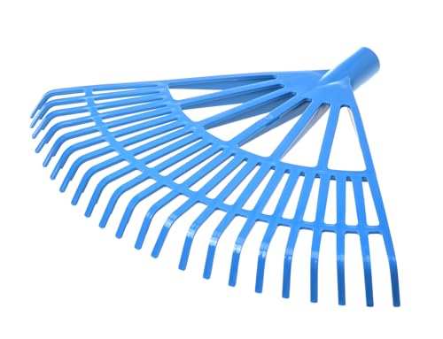 Aqbau® Laubbesen Laubrechen Aus Kunststoff Gartenrechen Ohne Stiel 44 cm Breit Rechen Besen Blau von Aqbau
