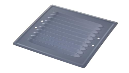 Aqbau® Lüftungsgitter Mit Klemmen Wetterschutzgitter Abluftgitter 170 x 165 mm Blech Stahl Grafit von Aqbau