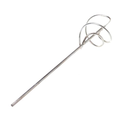 Aqbau® Mörtelrührer Rührstab Rührkorb Mörtelmischer Rührquirl Gipsrührer 1 Stück Durchmesser 100 mm x 440mm Stahl Verzinkt von Aqbau