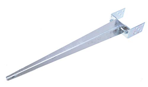 Aqbau® Einschlagbodenhülse 0-160 x 750mm Verstellbar Einschlaghülse Pfostenträger zum einschlagen Bodenanker Bodenhülsen zum einschlagen Bodenhülsen für holzpfosten Feuerverzinkt von Aqbau