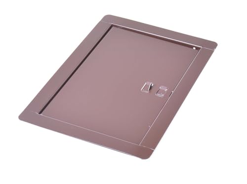 Aqbau® Revisionsklappe, Revisionstür Revision Wartungstür Wartungsklappe - Reinigungsklappe Wartungsöffnung - Klappe für Revisionsschächte, Inspektionstür (Braun, 14 x 21 cm) von Aqbau