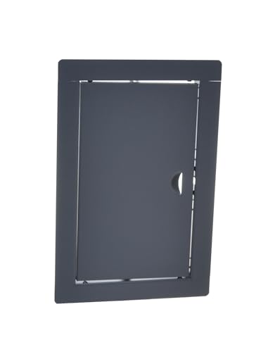 Aqbau® Revisionsklappe Anthrazit 20x25 cm Wartungstür Metall mit Schnappverschluss, Revisionstür, Revision, Wartungsklappe Trockenbau, Einbau links/rechts von Aqbau