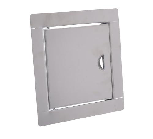 Aqbau® Revisionsklappe Edelstahl 10x10 cm, Revisionstür Rostfrei, Revision, Revisionsklappe trockenbau, Wartungstür, Schnappverschluß, wartungsklappe trockenbau von Aqbau