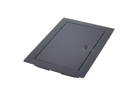 Aqbau® Revisionsklappe Schwarz 15x25 cm Wartungstür Metall mit Schnappverschluss, Revisionstür, Revision, Wartungsklappe Trockenbau, Einbau links/rechts von Aqbau