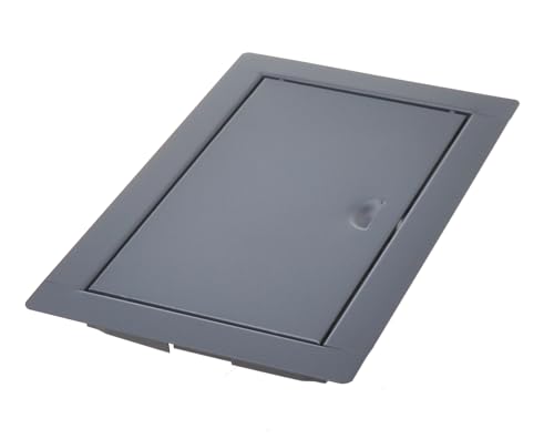 Aqbau® Revisionstür Schwarz Revisionsklappe Revision Metall Revisionsklappe trockenbau Wartungstür Schnappverschluß wartungsklappe trockenbau (Einbaumaß 50 x 60cm) von Aqbau
