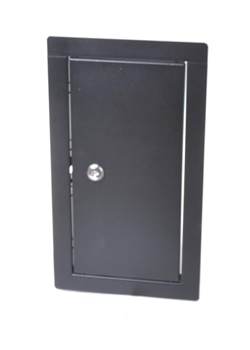 Aqbau® Revisionstür Schwarz Revisionsklappe Revision Wartungstür Metall mit Schlüssel (Einbaumaß BxH: 30 x 40cm) von Aqbau