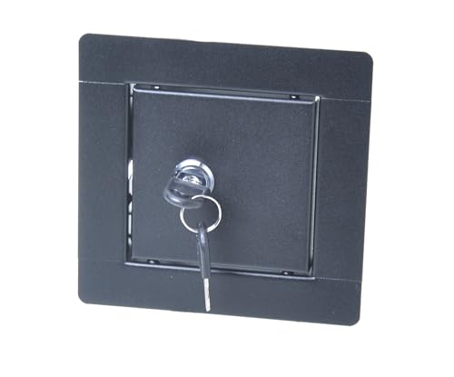Aqbau® Revisionsklappe trockenbau 40x40 cm Schwarz, Revisionstür mit schloss, Revision Wartungstür, serviceklappe, wartungsklappe trockenbau aus metall von Aqbau