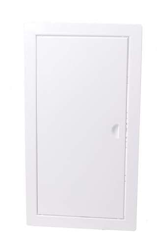 Aqbau® Revisionsklappe 15x20 cm Wartungstür Metall Weiß mit Schnappverschluss, Revisionstür, Revision, Wartungsklappe Trockenbau, Einbau links/rechts von Aqbau