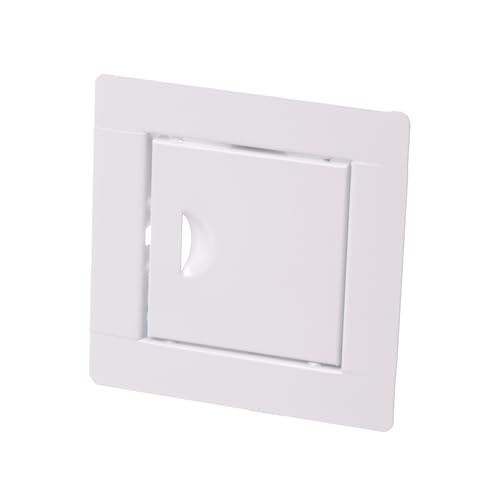 Aqbau® Revisionsklappe 20x20 cm Wartungstür Metall Weiß mit Schnappverschluss, Revisionstür, Revision, Wartungsklappe Trockenbau, Einbau links/rechts von Aqbau