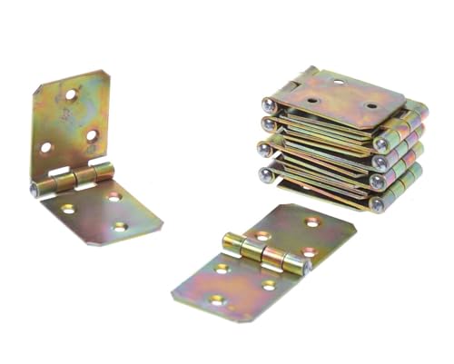 Aqbau® Set 10 Stück Kistenband Kistenbänder Tischband Tischbänder Gerollte Scharniere (40 x 100mm) von Aqbau