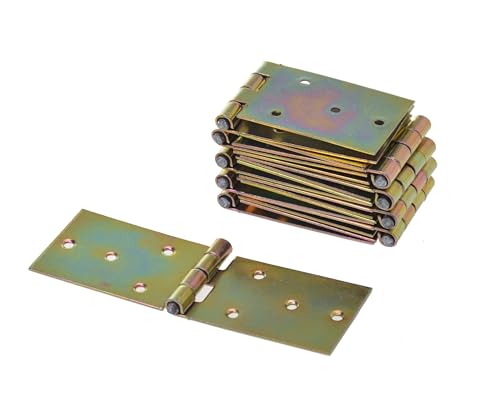 Aqbau® Set 10 tlg. Kistenband Kistenbänder Tischband Tischbänder Gerollte Scharniere (150 mm) von Aqbau