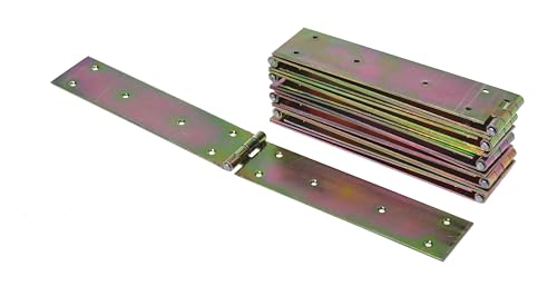 Aqbau® Set 10 tlg. Kistenband Kistenbänder Tischband Tischbänder Gerollte Scharniere (400 mm) von Aqbau