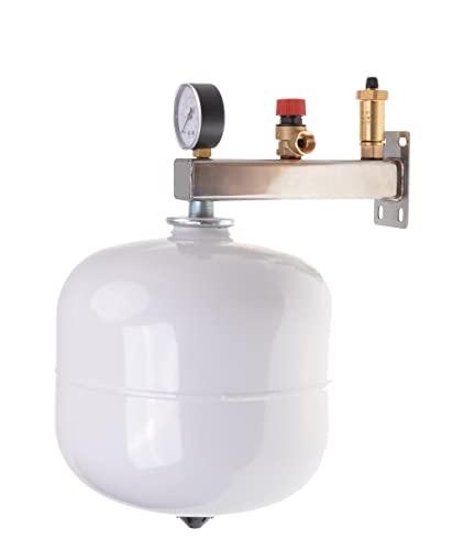 Aqbau® Set Membran Ausdehnungsgefäß mit Sicherheitsgruppe edelstahl für Trinkwasser (Größe 12 L) von Aqbau